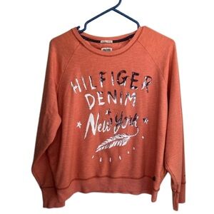 Tommy Hilfiger ladies sweater vintage style coral small